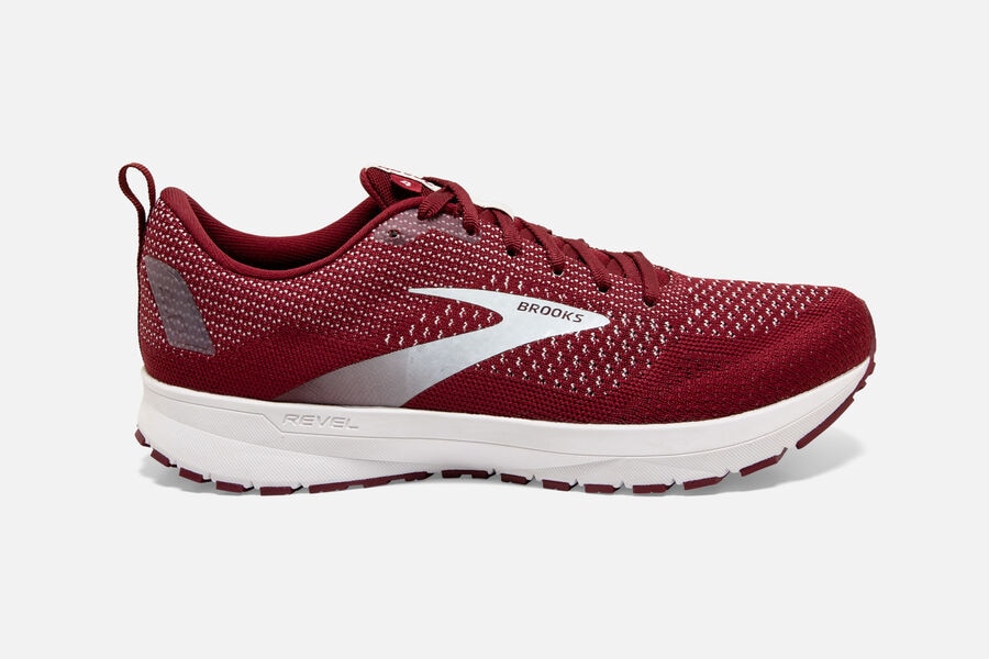 Brooks Herren Revel 4 Laufschuhe Bordeaux/Weiß Sale 697-735802